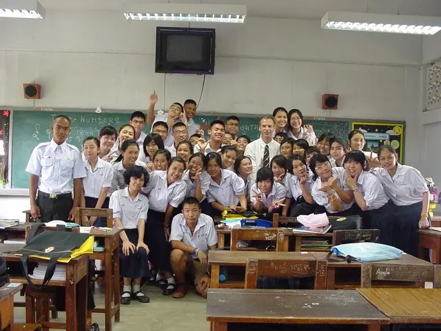 Otto F. Gatternigg with a class of students in Thailand